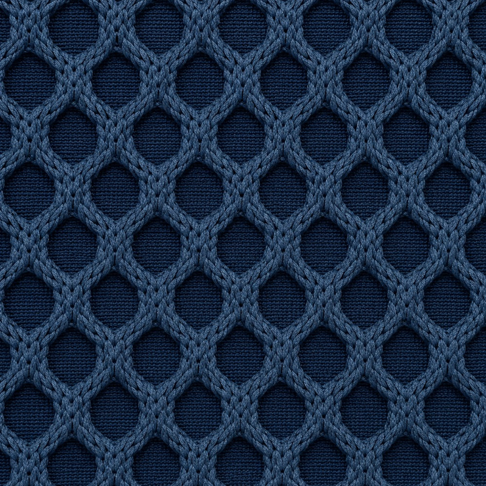 Pouf bubble Brume — Maille 3D Bleu marine
