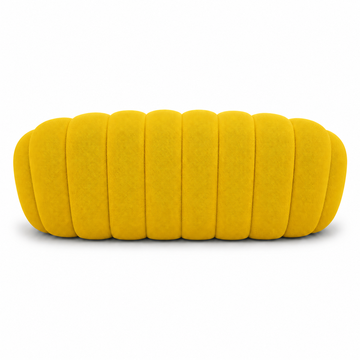 Canapé bubble 3 places Brume — Maille 3D Jaune vif chaud
