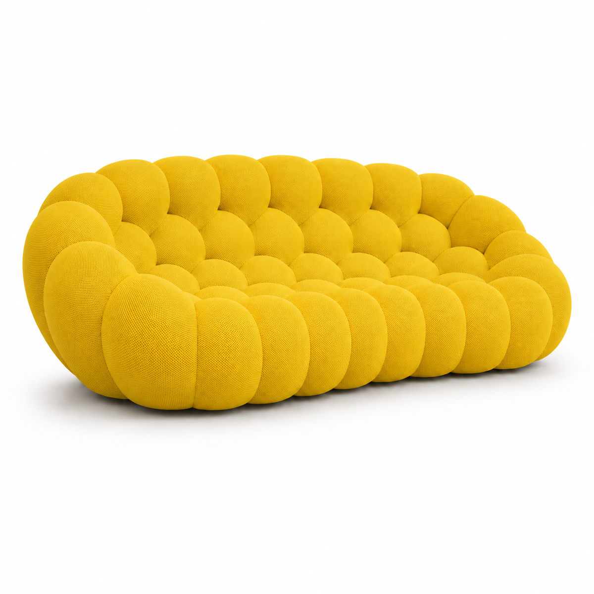 Canapé bubble 3 places Brume — Maille 3D Jaune vif chaud