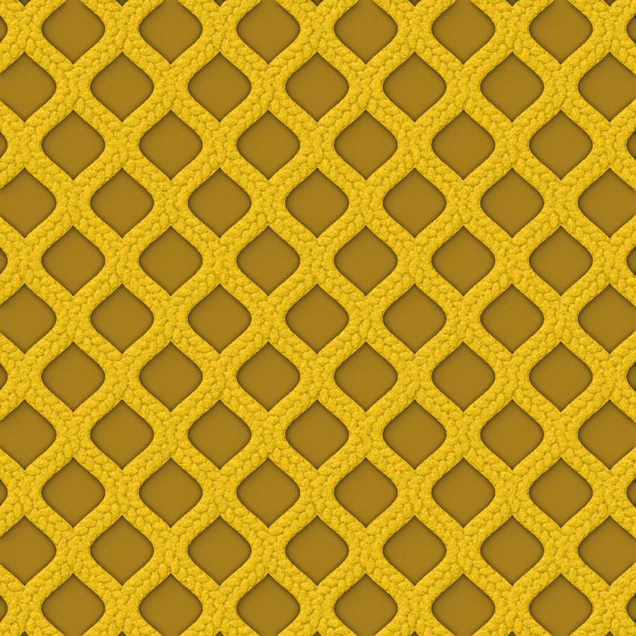 Gros plan de la maille 3d, coloris Jaune vif