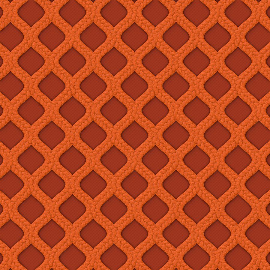 Gros plan de la maille 3d, coloris Orange vif