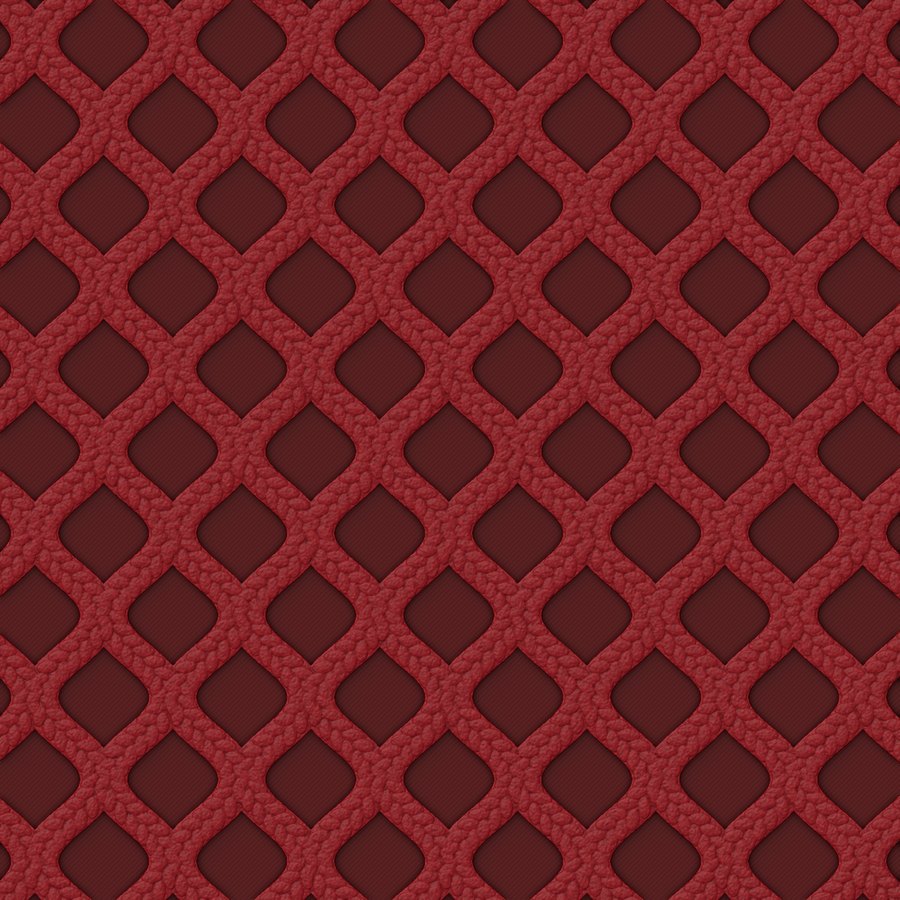 Gros plan de la maille 3d, coloris Rouge profond