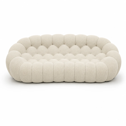 Canapé bubble 3 places Brume — Maille 3D Blanc cassé