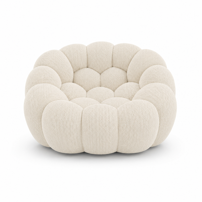 Canapé bubble 1 place Brume — Maille 3D Blanc cassé