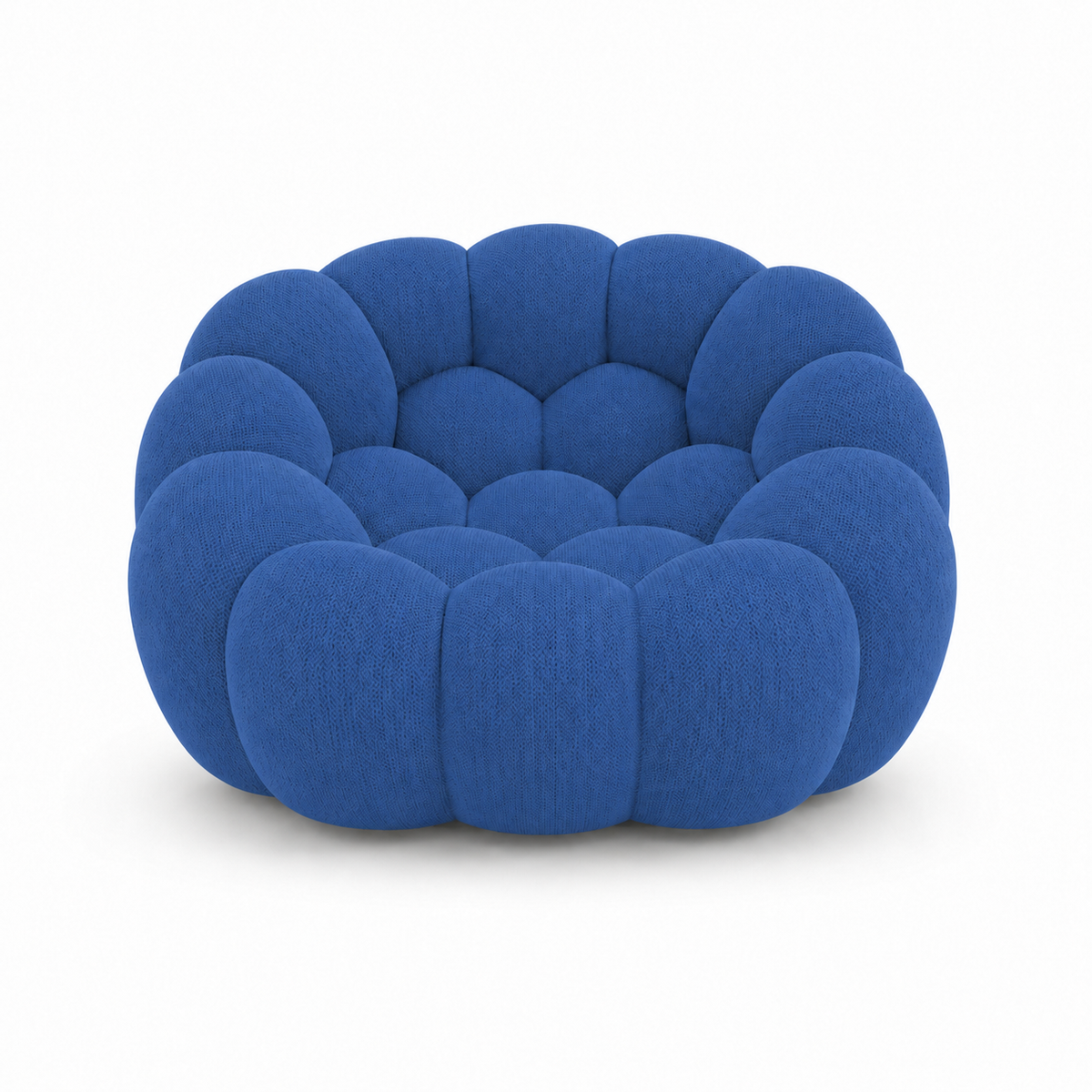 Canapé bubble 1 place Brume — Maille 3D Bleu roi