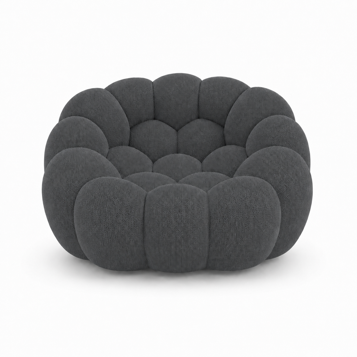Canapé bubble 1 place Brume — Maille 3D Gris anthracite