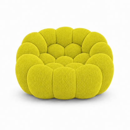 Canapé bubble 1 place Brume — Maille 3D Jaune anis