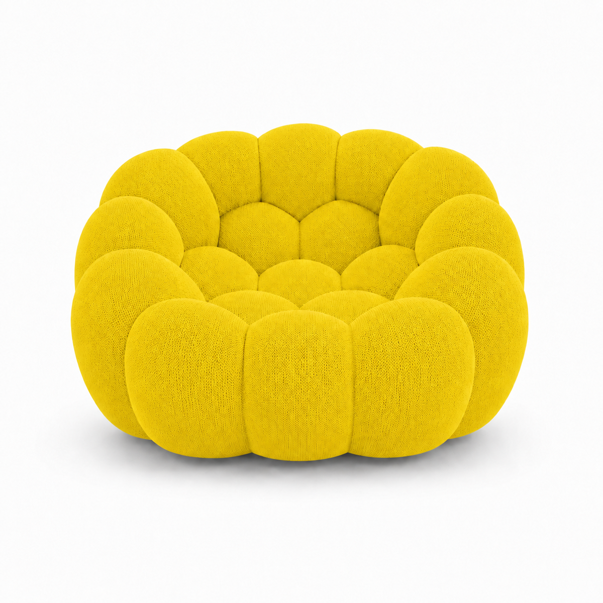 Canapé bubble 1 place Brume — Maille 3D Jaune vif chaud