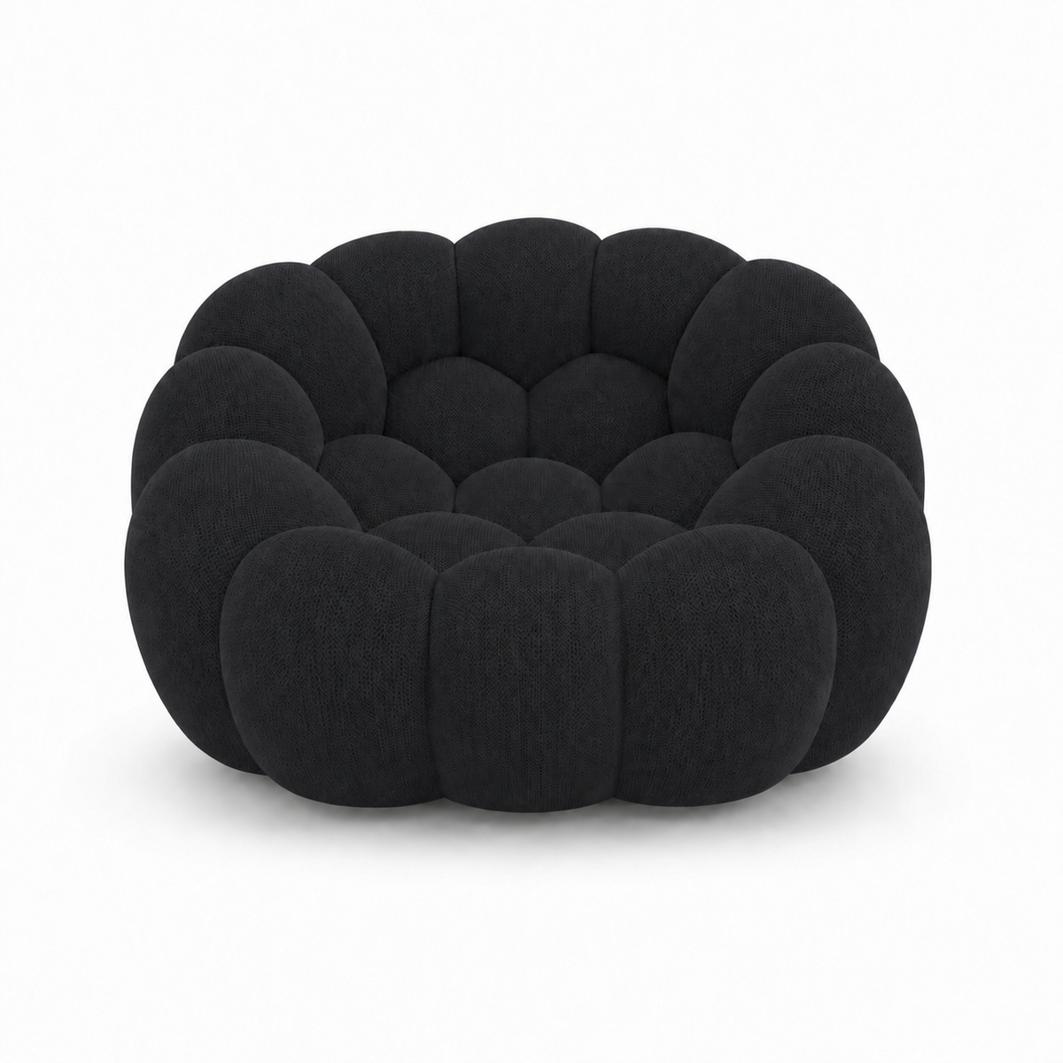 Canapé bubble 1 place Brume — Maille 3D Noir