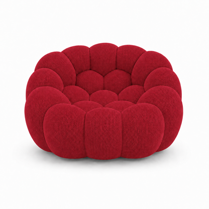 Canapé bubble 1 place Brume — Maille 3D Rouge profond