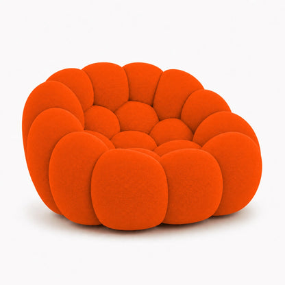 Canapé bubble 1 place Brume — Maille 3D Orange vif