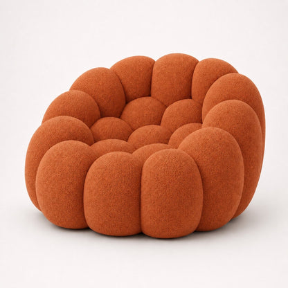 Canapé bubble 1 place Brume — Bouclette Terracotta