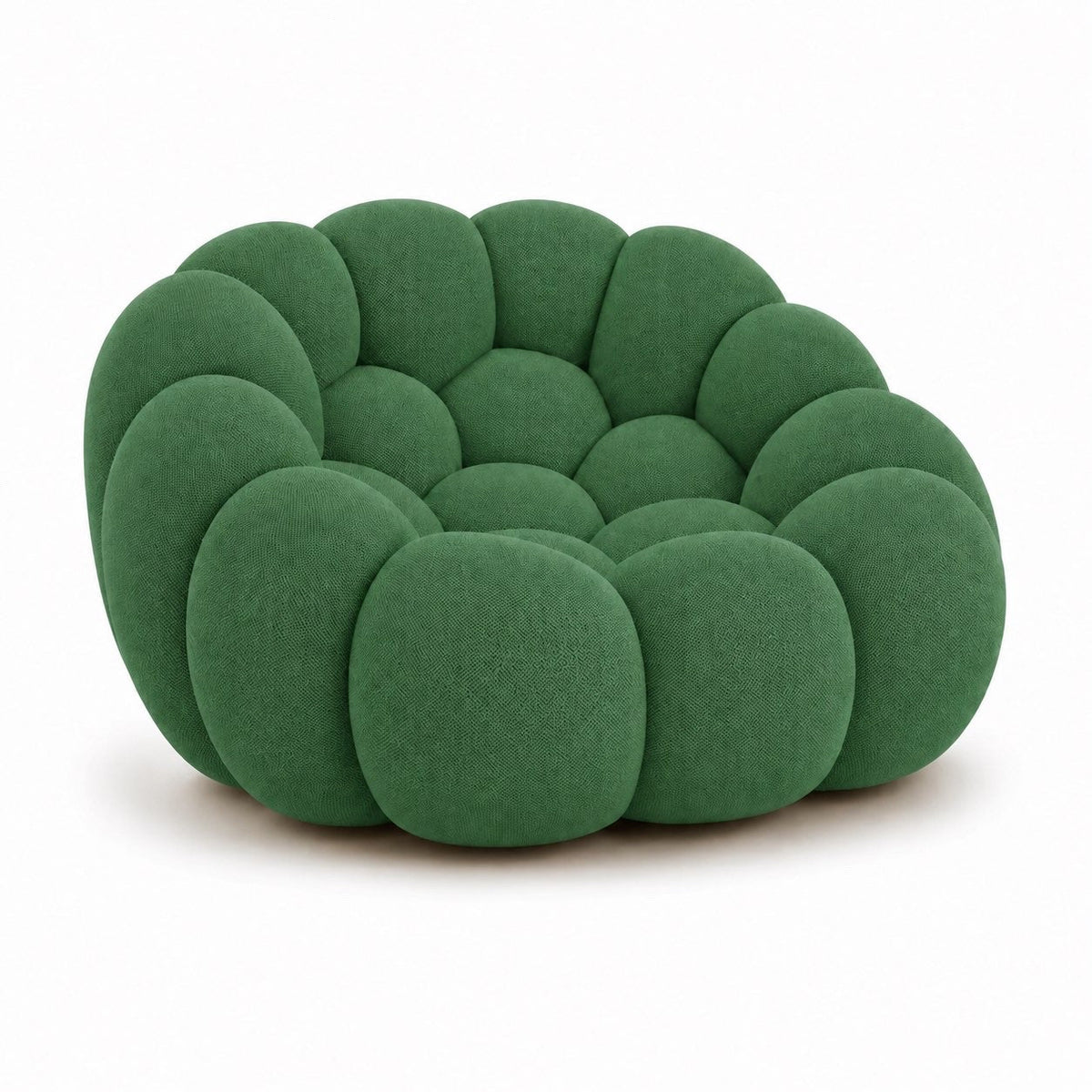 Canapé bubble 1 place Brume — Maille 3D Vert forêt