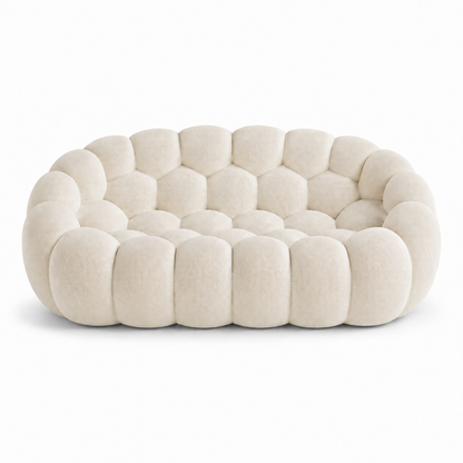 Canapé bubble 2 places Brume — Maille 3D Blanc cassé