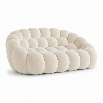Canapé bubble 2 places Brume — Maille 3D Blanc cassé