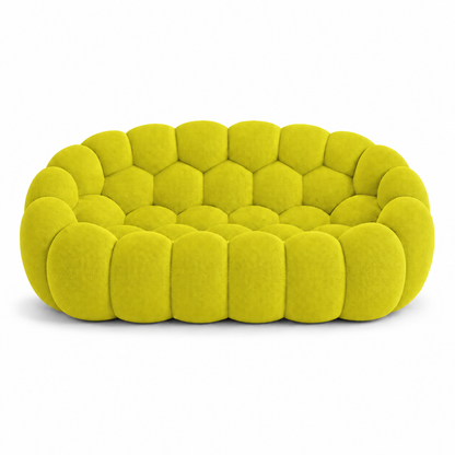 Canapé bubble 2 places Brume — Maille 3D Jaune anis