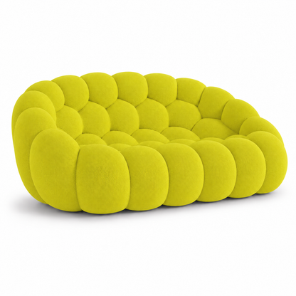 Canapé bubble 2 places Brume — Maille 3D Jaune anis