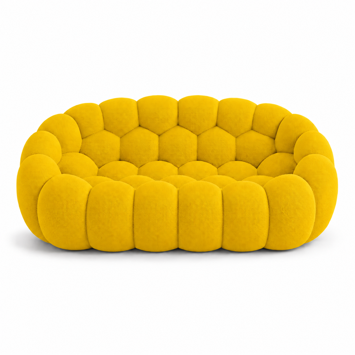 Canapé bubble 2 places Brume — Maille 3D Jaune vif chaud