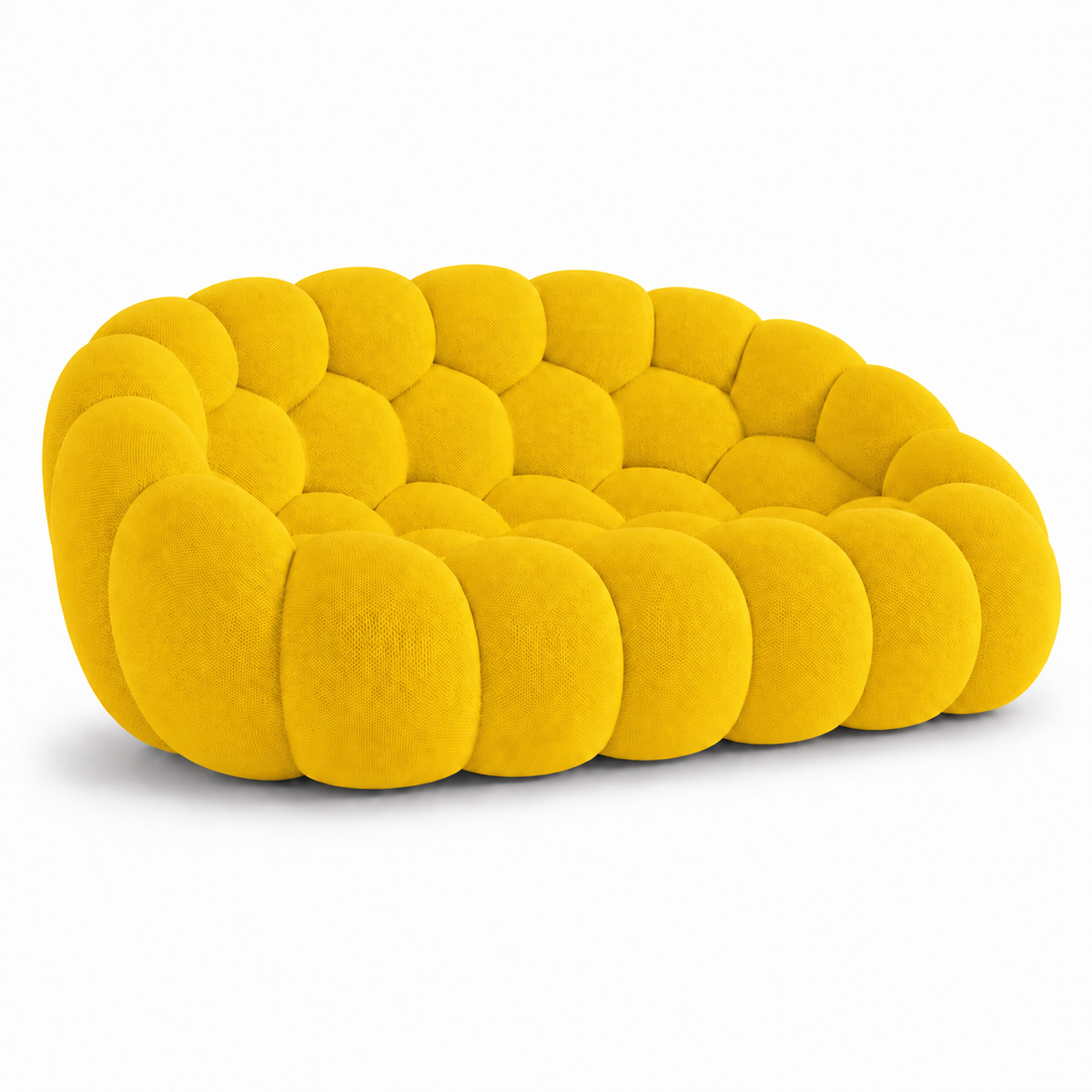 Canapé bubble 2 places Brume — Maille 3D Jaune vif chaud