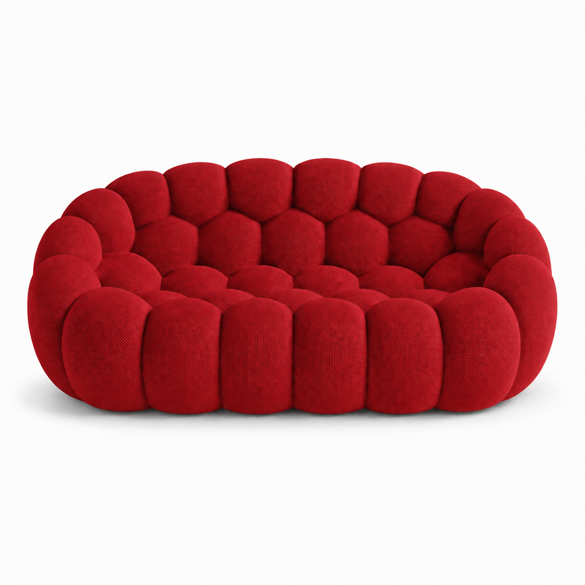 Canapé bubble 2 places Brume — Maille 3D Rouge profond