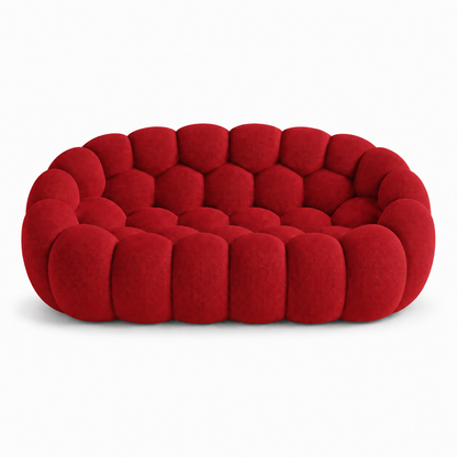 Canapé bubble 2 places Brume — Maille 3D Rouge profond