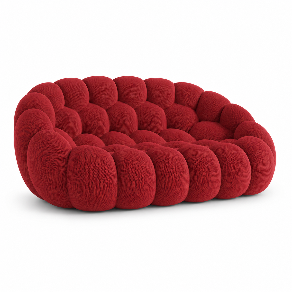 Canapé bubble 2 places Brume — Maille 3D Rouge profond