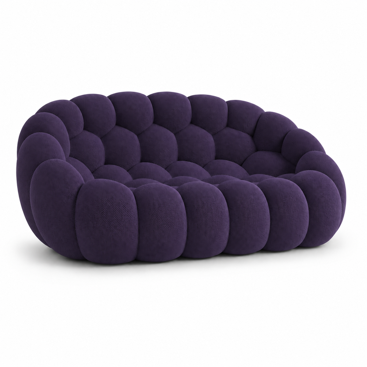 Canapé bubble 2 places Brume — Maille 3D Violet foncé