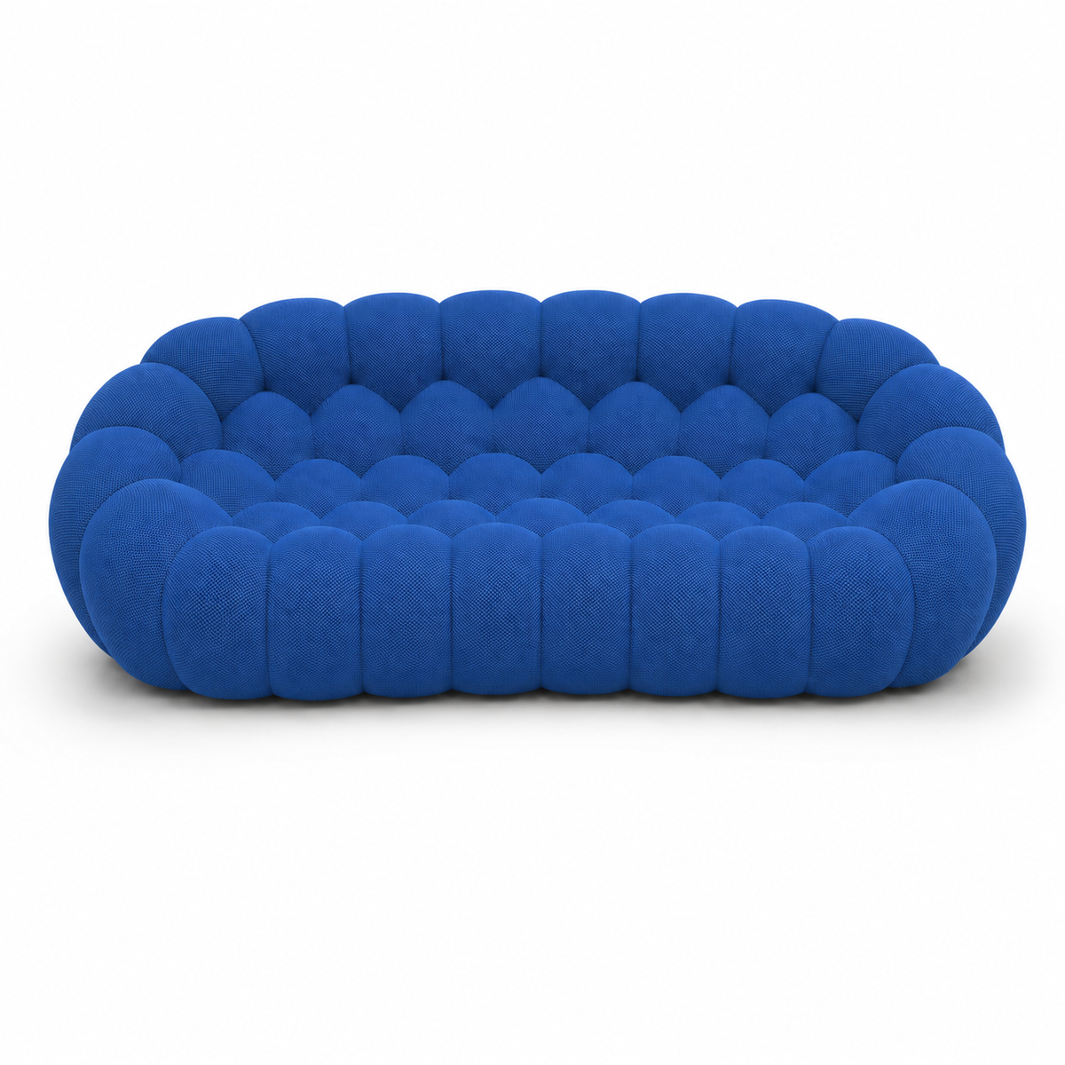 Canapé bubble 3 places Brume — Maille 3D Bleu roi