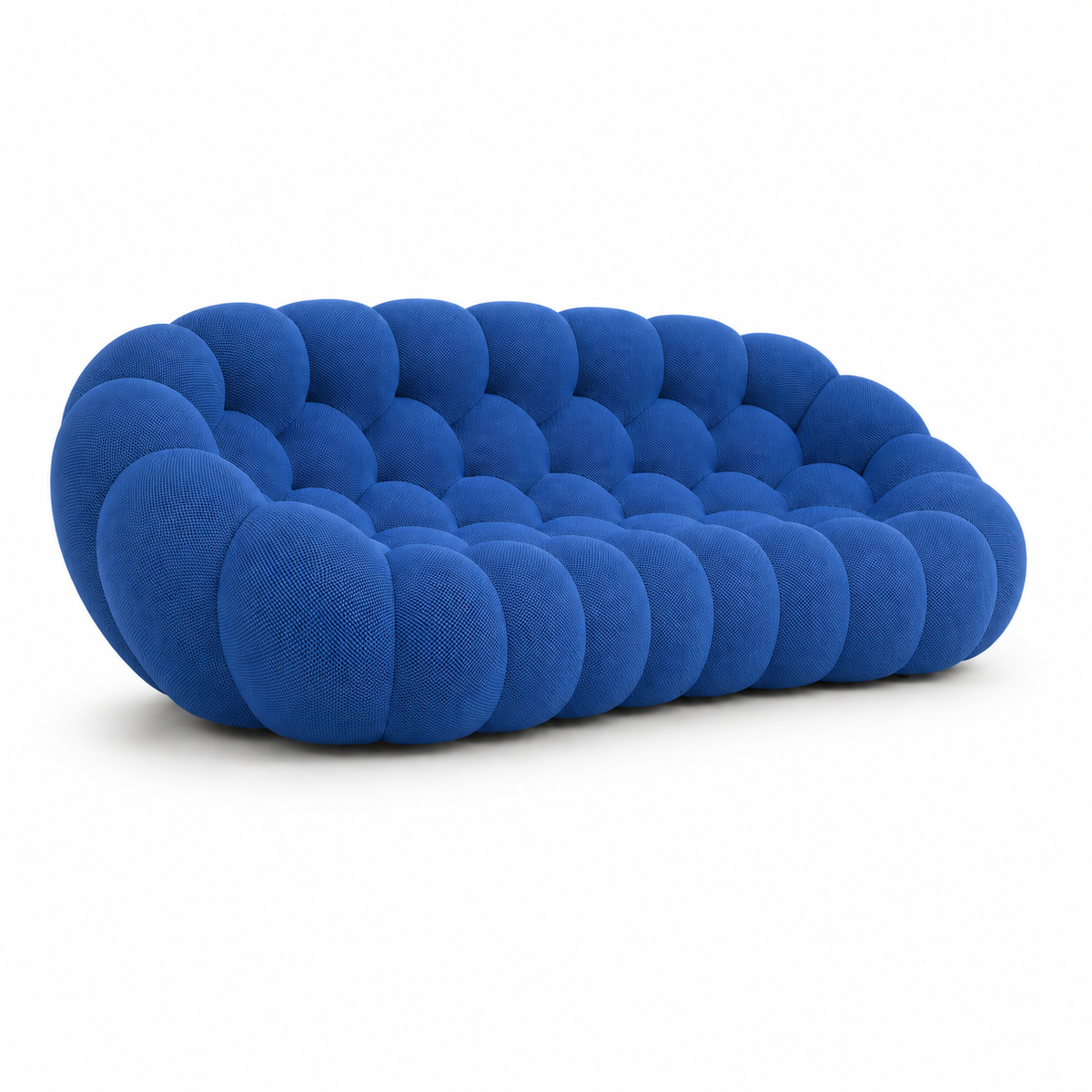 Canapé bubble 3 places Brume — Maille 3D Bleu roi