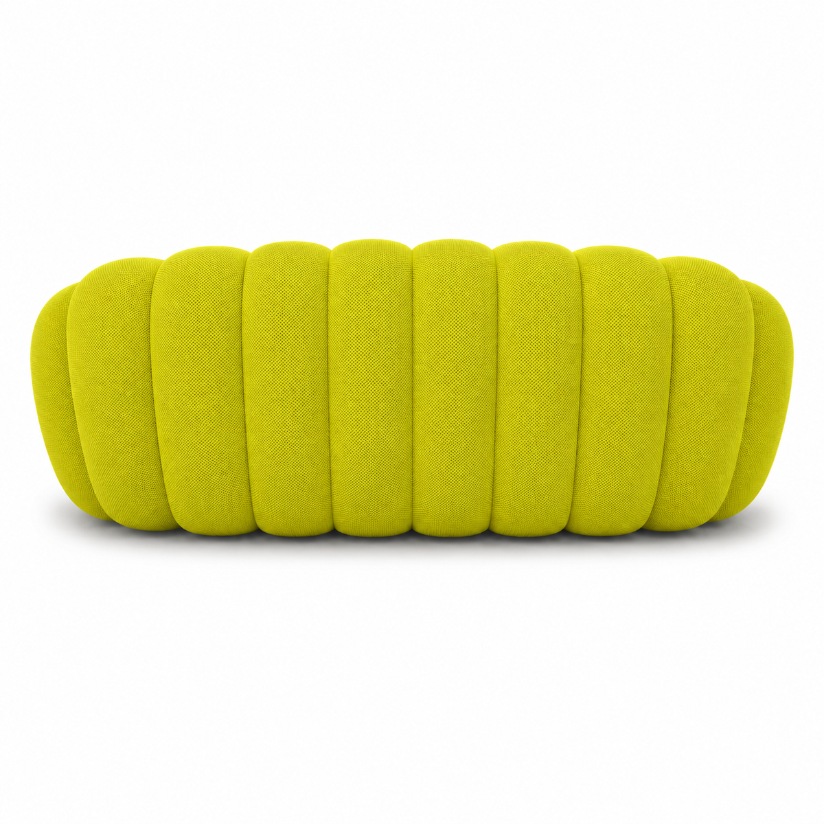 Canapé bubble 3 places Brume — Maille 3D Jaune anis