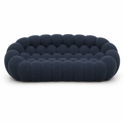 Canapé bubble 3 places Brume — Maille 3D Bleu marine