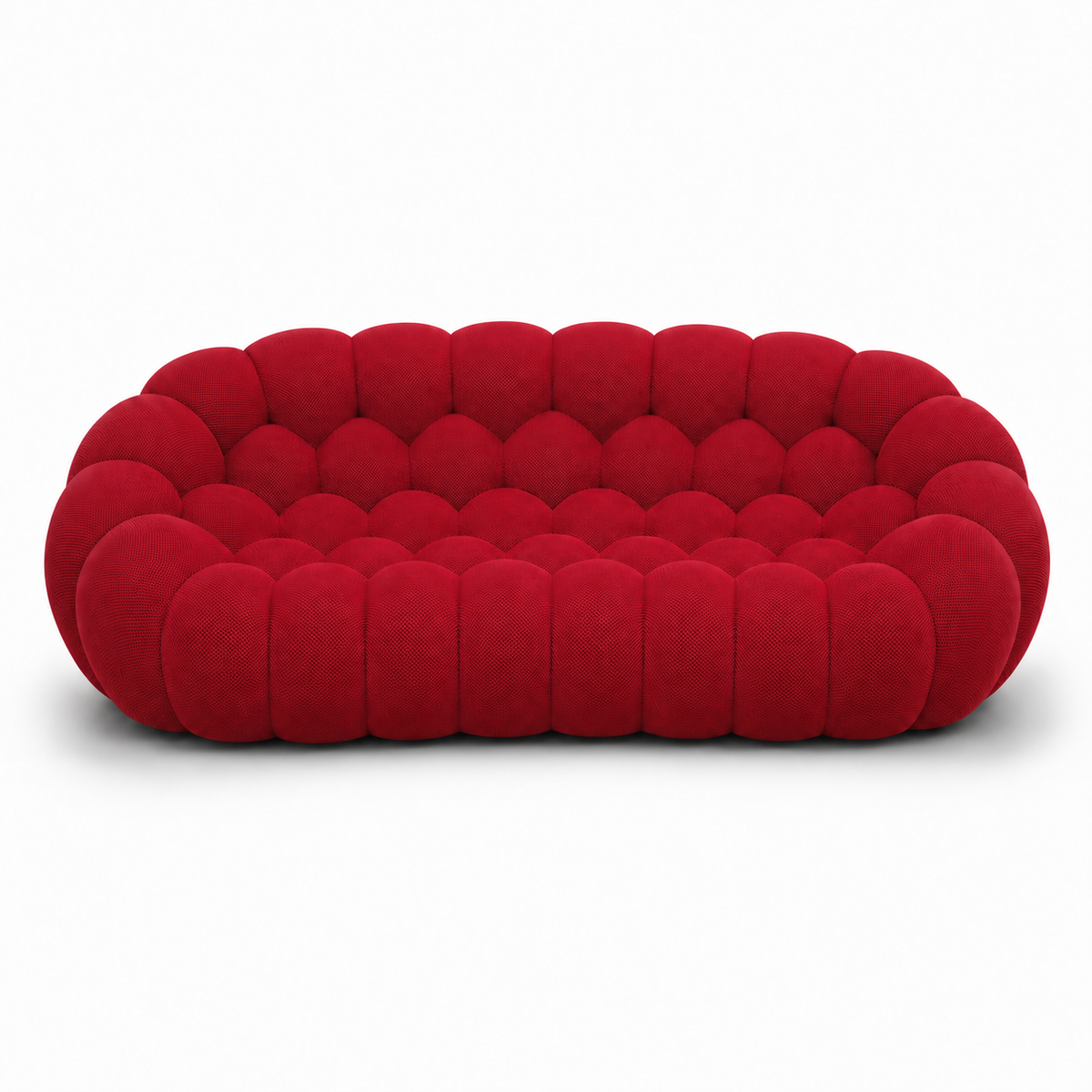 Canapé bubble 3 places Brume — Maille 3D Rouge profond