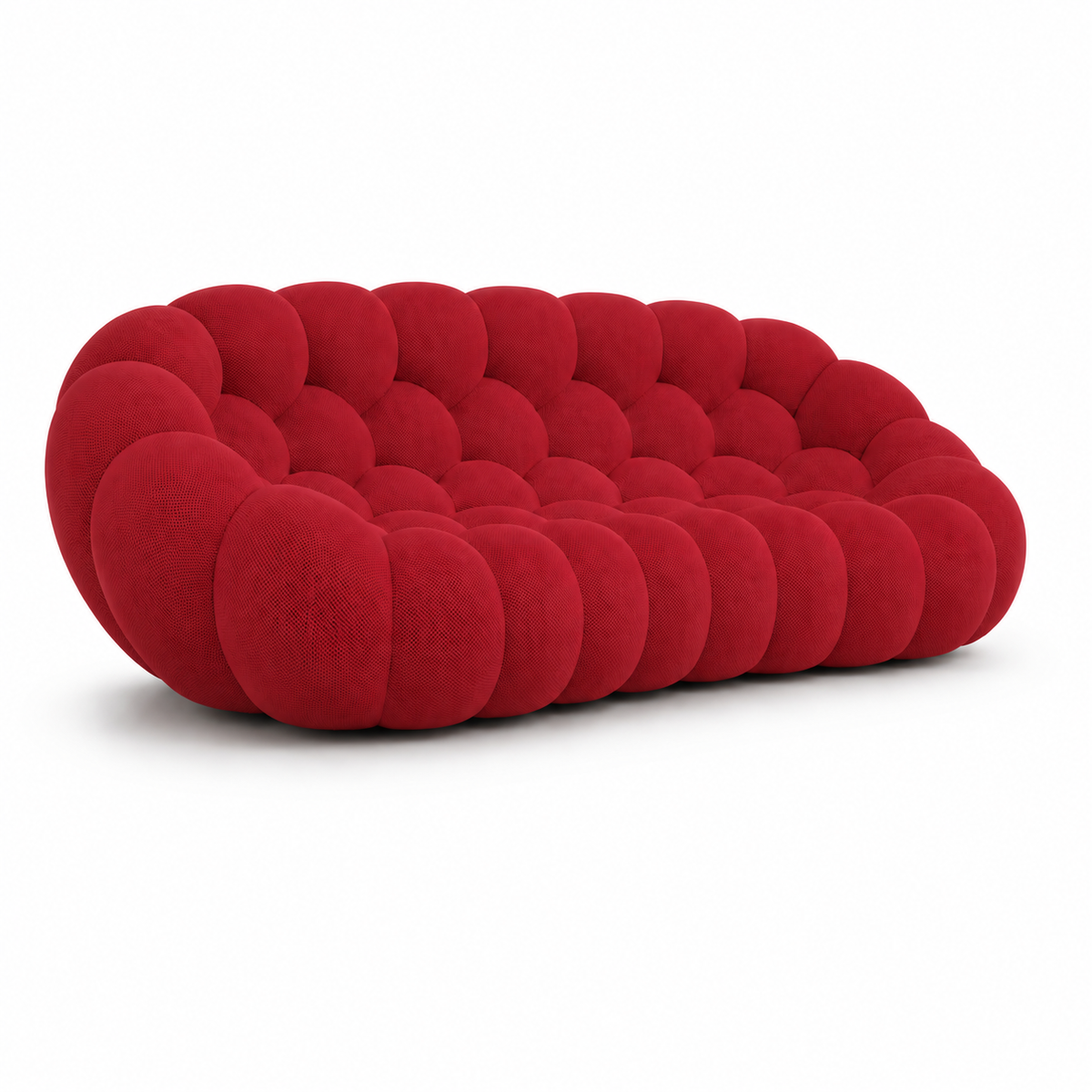 Canapé bubble 3 places Brume — Maille 3D Rouge profond