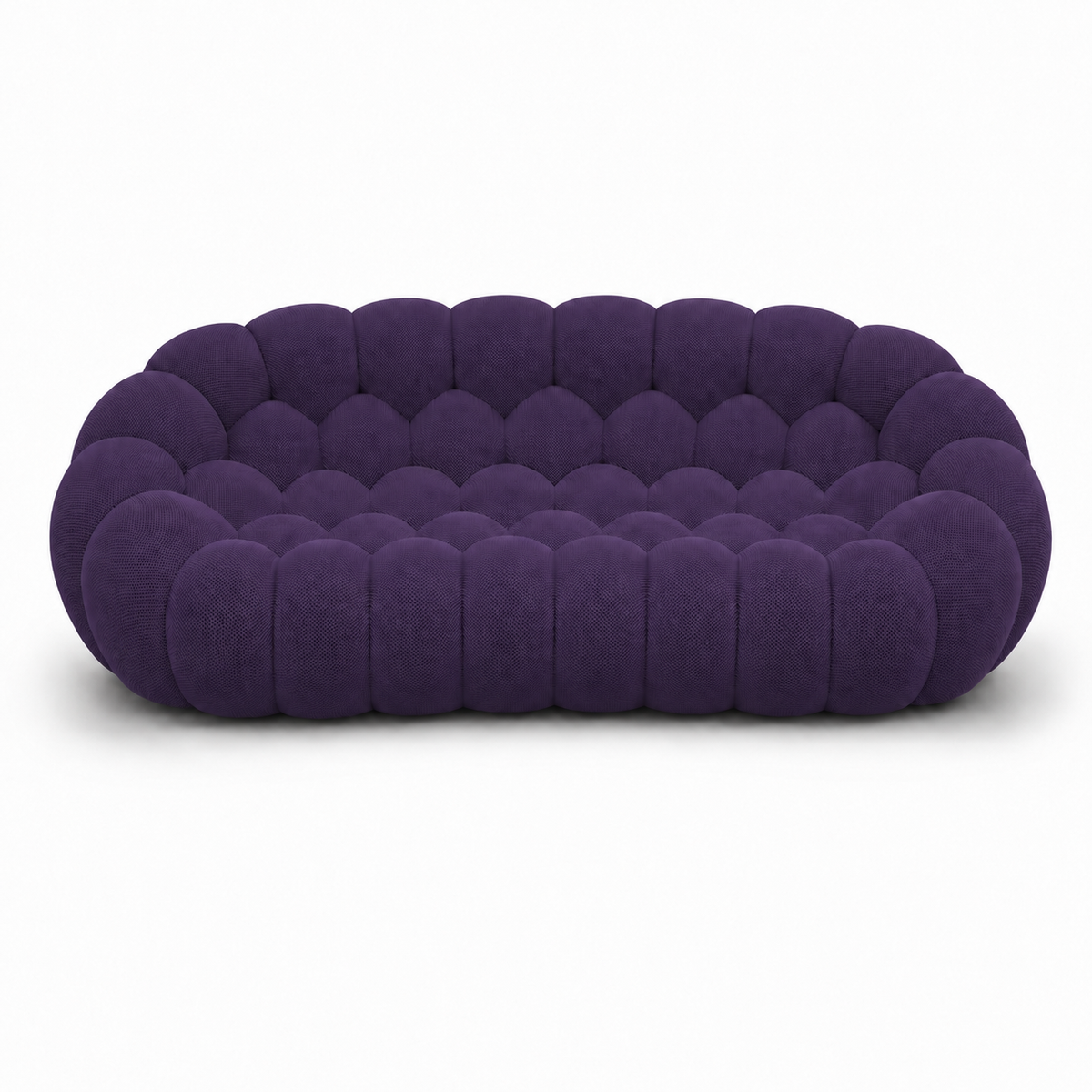 Canapé bubble 3 places Brume — Maille 3D Violet foncé