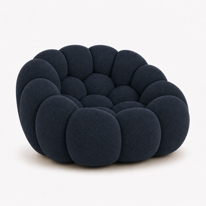 Canapé bubble 1 place Brume — Maille 3D Bleu marine