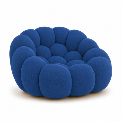 Canapé bubble 1 place Brume — Maille 3D Bleu roi