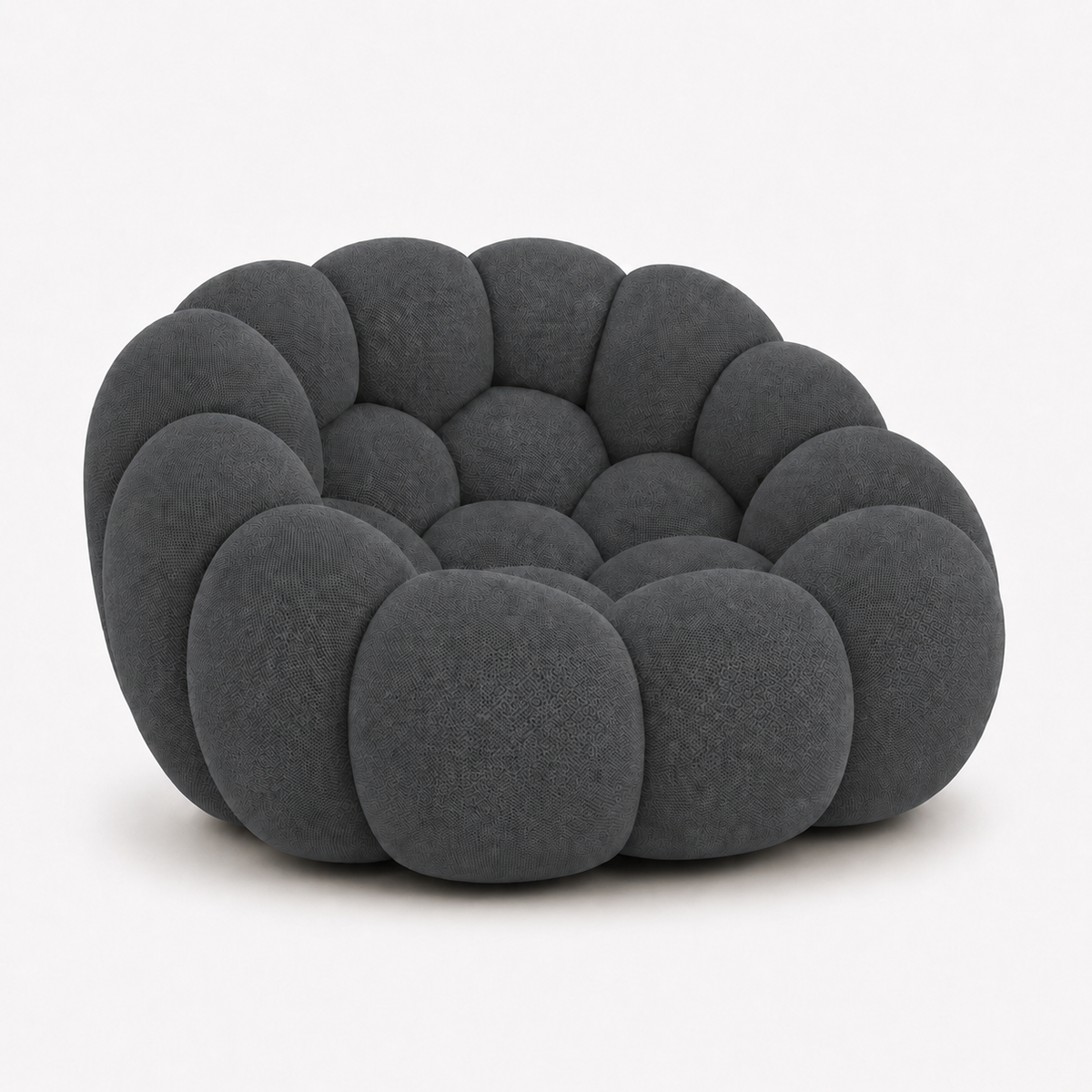 Canapé bubble 1 place Brume — Maille 3D Gris anthracite