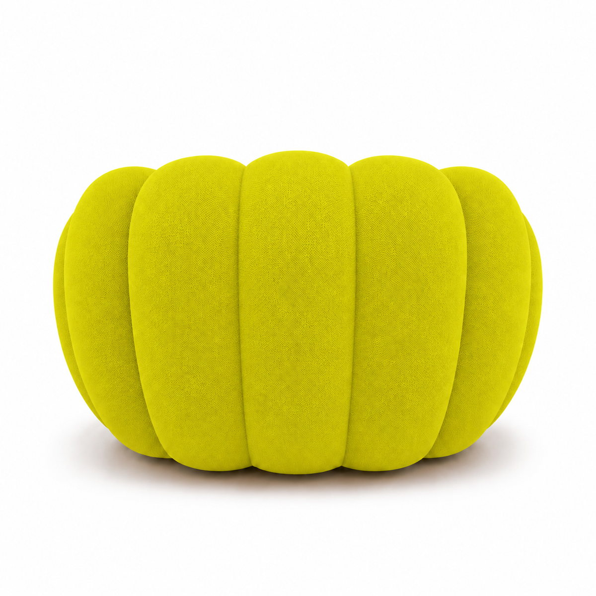 Canapé bubble 1 place Brume — Maille 3D Jaune anis