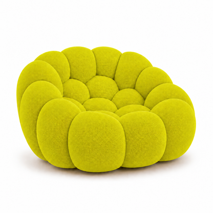 Canapé bubble 1 place Brume — Maille 3D Jaune anis