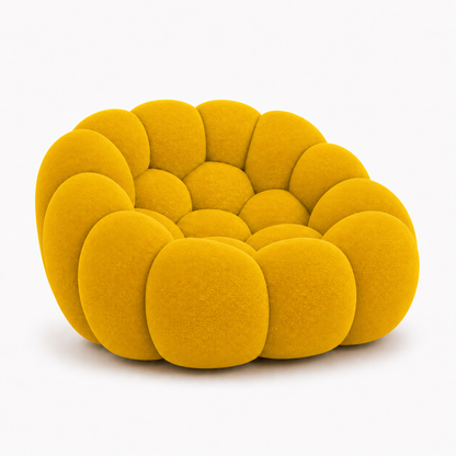Canapé bubble 1 place Brume — Maille 3D Jaune vif chaud