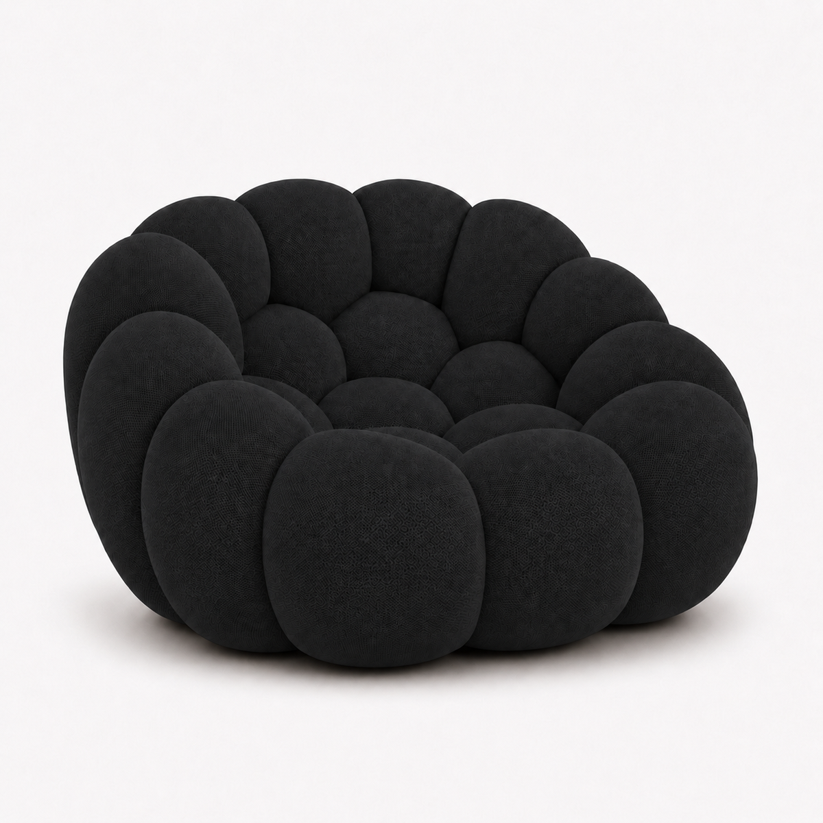 Canapé bubble 1 place Brume — Maille 3D Noir