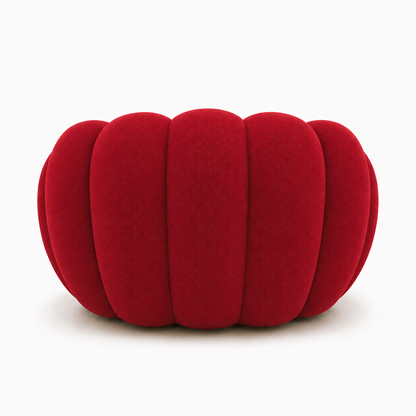 Canapé bubble 1 place Brume — Maille 3D Rouge profond