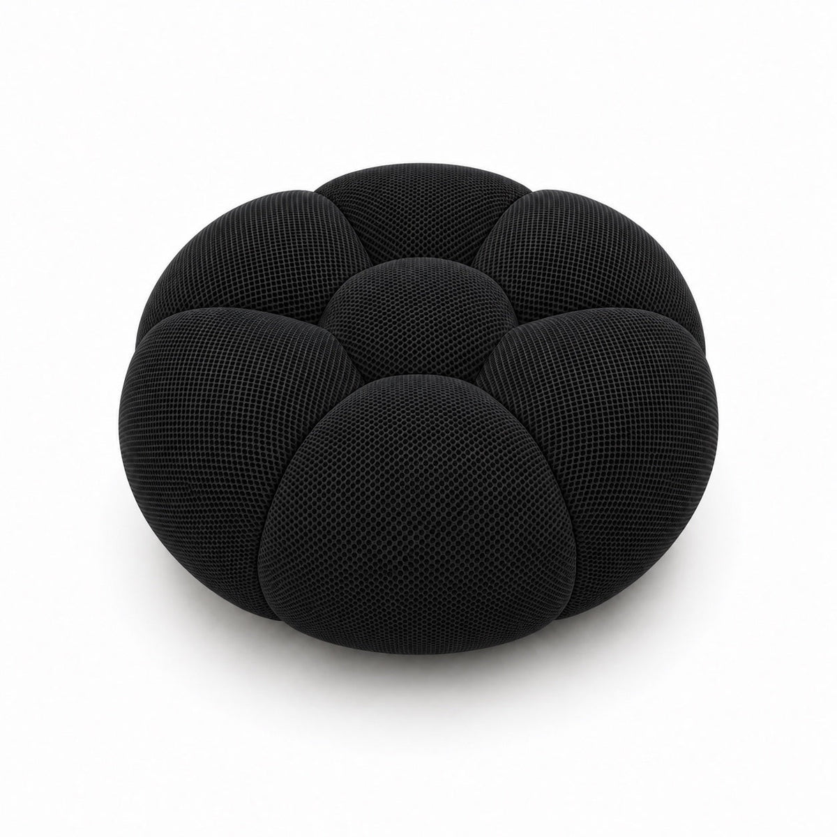 Pouf bubble Brume — Maille 3D Noir
