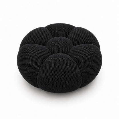 Pouf bubble Brume — Maille 3D Noir