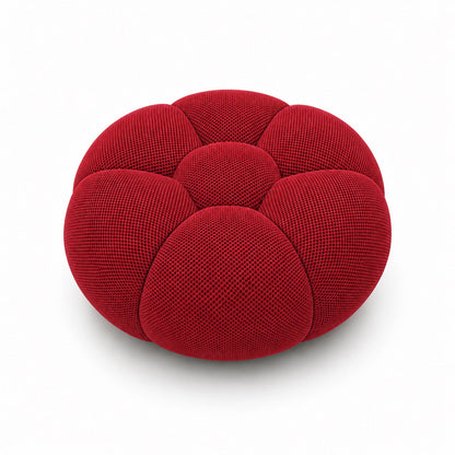 Pouf bubble Brume — Maille 3D Rouge profond