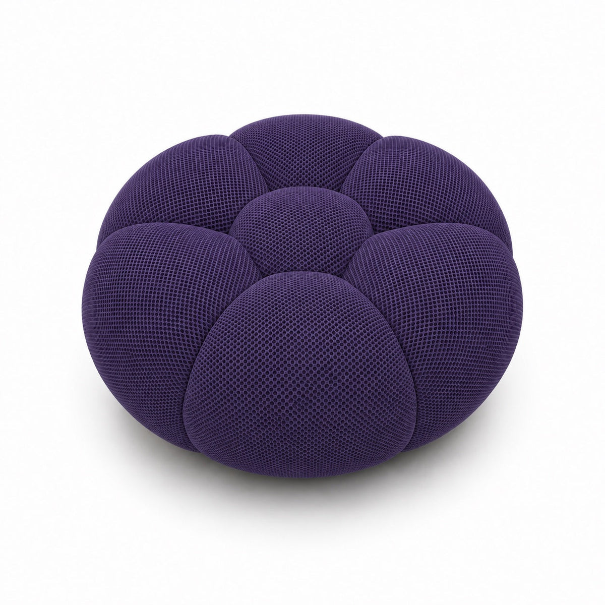 Pouf bubble Brume — Maille 3D Violet foncé