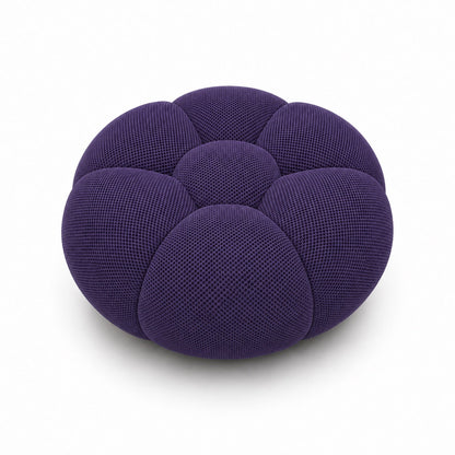 Pouf bubble Brume — Maille 3D Violet foncé