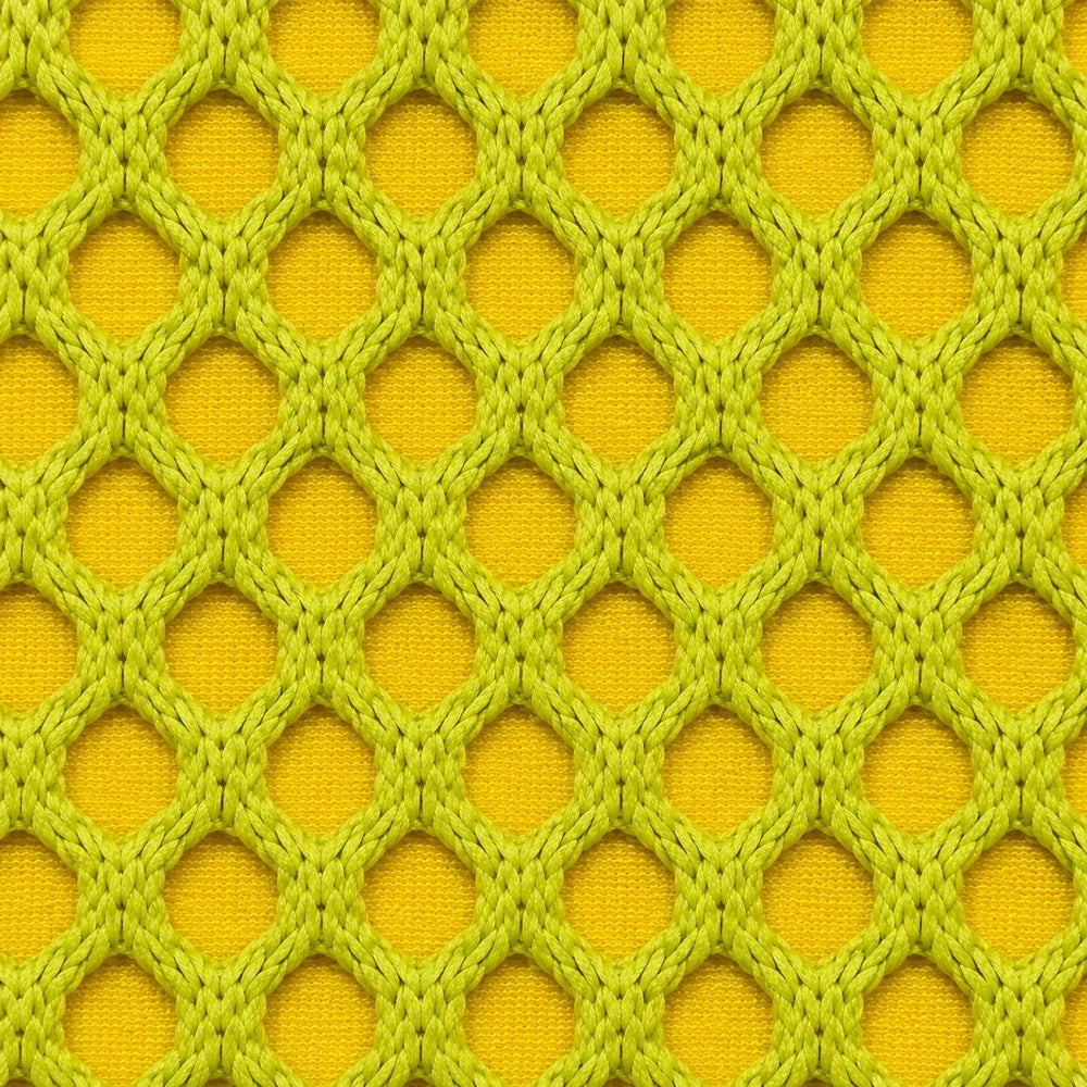 Pouf bubble Brume — Maille 3D Jaune anis