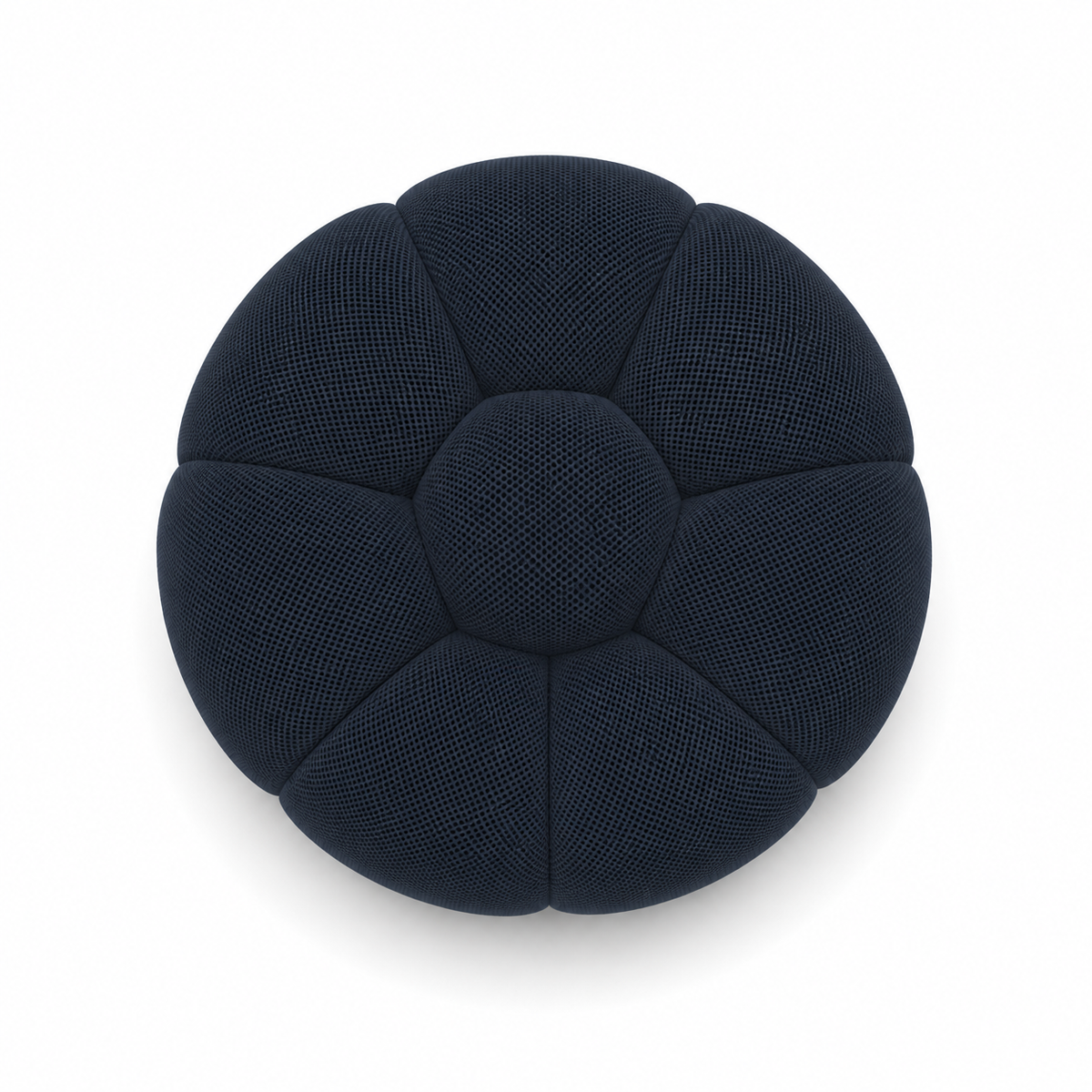 Pouf bubble Brume — Maille 3D Bleu marine