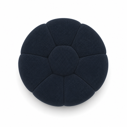 Pouf bubble Brume — Maille 3D Bleu marine